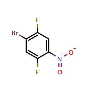 Chemical structure of 1-Bromo-2,5-difluoro-4-nitrobenzene , CAS 167415-27-2, AChemBlock S72318