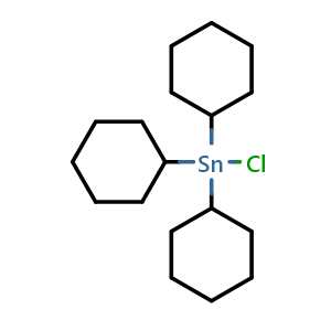 Chemical structure of Tricyclohexyltin chloride , CAS 3091-32-5, AChemBlock S72331