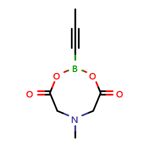Chemical structure of Propynylboronic acid MIDA ester , CAS 1104637-55-9, AChemBlock S72349