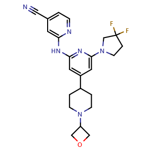 Chemical structure of GNE-3511 , CAS 1496581-76-0, AChemBlock S72376