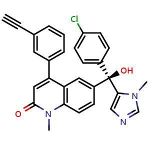 (R)-6-((4-chlorophenyl)(hydroxy)(1-methyl-1H-imidazol-5-yl)methyl)-4-(3-ethynylphenyl)-1-methylquinolin-2(1H)-one