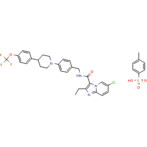 Chemical structure of Q 203 tosylate , CAS 2375196-12-4, AChemBlock S72390