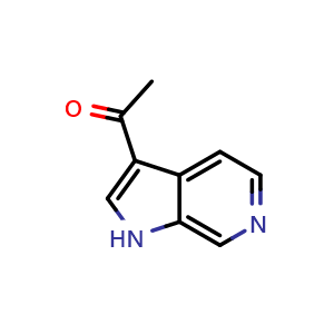 Chemical structure of 3-Acetyl-6-azaindole , CAS 67058-71-3, AChemBlock S72411