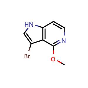 Chemical structure of 3-Bromo-4-methoxy-5-azaindole , CAS 1000341-22-9, AChemBlock S72432