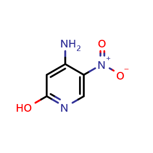Chemical structure of 4-amino-5-nitropyridin-2-ol , CAS 99479-77-3, AChemBlock S72467