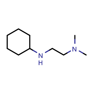 Chemical structure of N-[2-(dimethylamino)ethyl]cyclohexanamine , CAS 99178-21-9, AChemBlock S72483