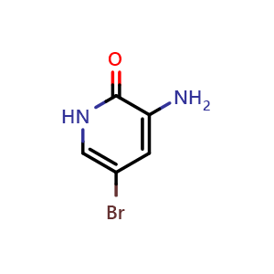 Chemical structure of 3-amino-5-bromo-1,2-dihydropyridin-2-one , CAS 98786-86-8, AChemBlock S72493