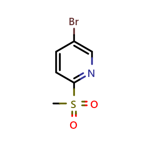 Chemical structure of 5-bromo-2-methanesulfonylpyridine , CAS 98626-95-0, AChemBlock S72495