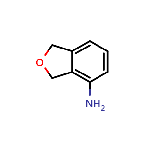 Chemical structure of 1,3-dihydro-2-benzofuran-4-amine , CAS 98475-10-6, AChemBlock S72502