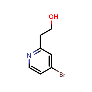 Chemical structure of 2-(4-bromo-2-pyridyl)ethanol , CAS 98280-12-7, AChemBlock S72505