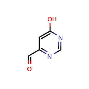 Chemical structure of 6-hydroxypyrimidine-4-carbaldehyde , CAS 98136-87-9, AChemBlock S72508