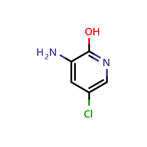 Chemical structure of 3-amino-5-chloro-pyridin-2-ol , CAS 98027-36-2, AChemBlock S72513