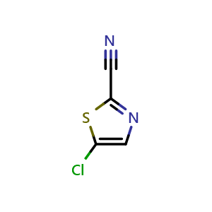 Chemical structure of 5-chloro-thiazole-2-carbonitrile , CAS 98020-94-1, AChemBlock S72515