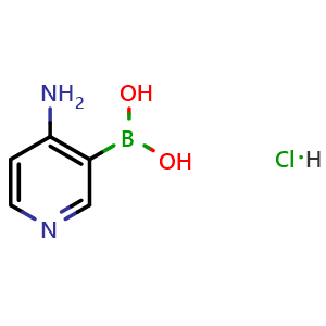 Chemical structure of (4-aminopyridin-3-yl)boronic acid hydrochloride , CAS 959904-53-1, AChemBlock S72548