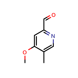 Chemical structure of 4-methoxy-5-methylpyridine-2-carbaldehyde , CAS 959617-10-8, AChemBlock S72552
