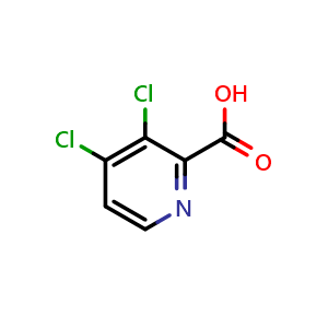 Chemical structure of 3,4-dichloropyridine-2-carboxylic acid , CAS 959578-03-1, AChemBlock S72554