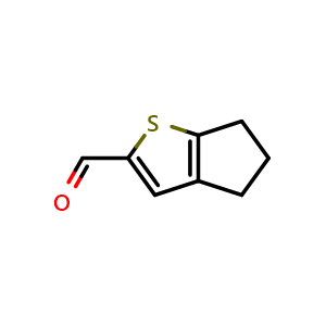 Chemical structure of 4H,5H,6H-cyclopenta[b]thiophene-2-carbaldehyde , CAS 956010-59-6, AChemBlock S72612
