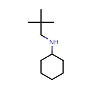 Chemical structure of N-(2,2-dimethylpropyl)cyclohexanamine , CAS 951160-86-4, AChemBlock S72661