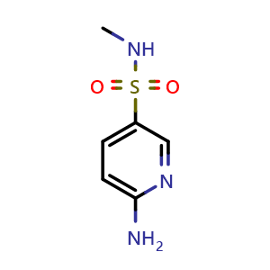 Chemical structure of 6-amino-N-methylpyridine-3-sulfonamide , CAS 94924-82-0, AChemBlock S72672