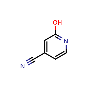 Chemical structure of 2-hydroxypyridine-4-carbonitrile , CAS 95891-29-5, AChemBlock S72686