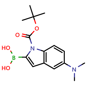 2-borono-5-(dimethylamino)-1H-indole-1-carboxylic acid-1-(1,1-dimethylethyl) ester