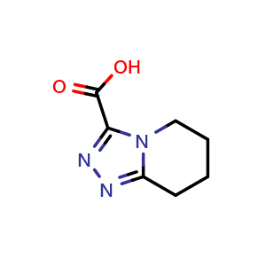 Chemical structure of 5H,6H,7H,8H-[1,2,4]triazolo[4,3-a]pyridine-3-carboxylic acid , CAS 944906-73-4, AChemBlock S72717