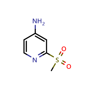 Chemical structure of 2-methanesulfonylpyridin-4-amine , CAS 944401-88-1, AChemBlock S72746