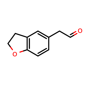 Chemical structure of 2-(2,3-dihydro-1-benzofuran-5-yl)acetaldehyde , CAS 943587-27-7, AChemBlock S72762