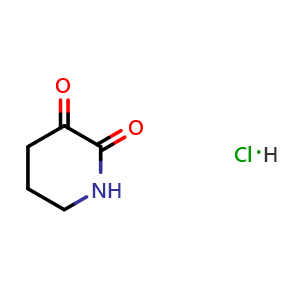 Chemical structure of piperidine-2,3-dione;hydrochloride , CAS 93871-01-3, AChemBlock S72799