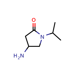 Chemical structure of 4-amino-1-(propan-2-yl)pyrrolidin-2-one , CAS 936940-33-9, AChemBlock S72834