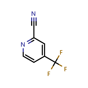 Chemical structure of 4-(trifluoromethyl)pyridine-2-carbonitrile , CAS 936841-69-9, AChemBlock S72835