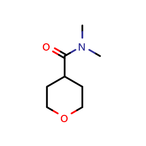 Chemical structure of N,N-dimethyloxane-4-carboxamide , CAS 936083-40-8, AChemBlock S72845