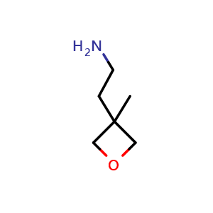 Chemical structure of 2-(3-methyloxetan-3-yl)ethanamine , CAS 933751-71-4, AChemBlock S72873