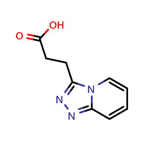 Chemical structure of 3-{[1,2,4]triazolo[4,3-a]pyridin-3-yl}propanoic acid , CAS 933742-81-5, AChemBlock S72877
