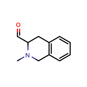 Chemical structure of 2-methyl-1,2,3,4-tetrahydroisoquinoline-3-carbaldehyde , CAS 933730-37-1, AChemBlock S72882