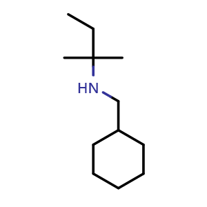 Chemical structure of (cyclohexylmethyl)(2-methylbutan-2-yl)amine , CAS 932159-89-2, AChemBlock S72914