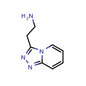 Chemical structure of 2-{[1,2,4]triazolo[4,3-a]pyridin-3-yl}ethan-1-amine , CAS 93113-11-2, AChemBlock S72923