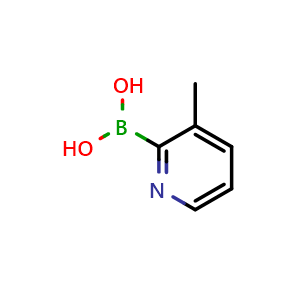 Chemical structure of (3-methylpyridin-2-yl)boronic acid , CAS 930303-26-7, AChemBlock S72927