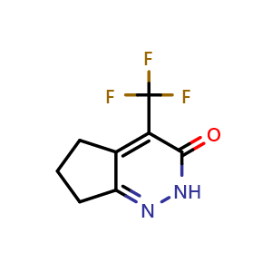 Chemical structure of 4-(trifluoromethyl)-2H,3H,5H,6H,7H-cyclopenta[c]pyridazin-3-one , CAS 929975-31-5, AChemBlock S72930