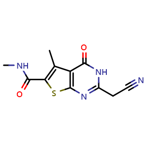 2-(cyanomethyl)-N,5-dimethyl-4-oxo-3H,4H-thieno[2,3-d]pyrimidine-6-carboxamide