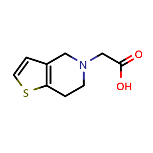 Chemical structure of 2-{4H,5H,6H,7H-thieno[3,2-c]pyridin-5-yl}acetic acid , CAS 926248-27-3, AChemBlock S72972