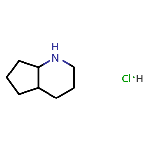 Chemical structure of octahydro-1H-cyclopenta[b]pyridine hydrochloride , CAS 92384-27-5, AChemBlock S72993