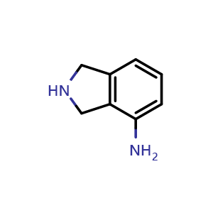 Chemical structure of 2,3-dihydro-1H-isoindol-4-amine , CAS 92203-86-6, AChemBlock S73016