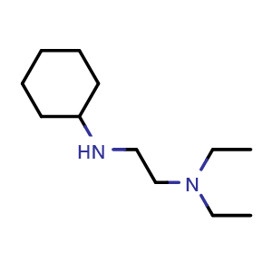 Chemical structure of N-[2-(diethylamino)ethyl]cyclohexanamine , CAS 92036-78-7, AChemBlock S73027