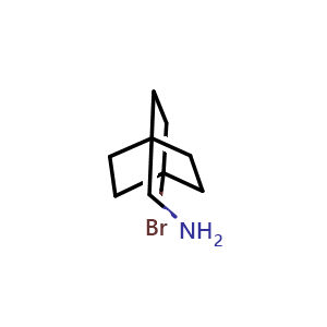 Chemical structure of (4-bromo-1-bicyclo[2.2.2]octanyl)methanamine , CAS 916211-42-2, AChemBlock S73063