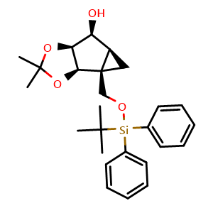 (3aR,3bS,4aS,5S,5aS)-3b-(((tert-butyldiphenylsilyl)oxy)methyl)-2,2-dimethylhexahydrocyclopropa[3,4]cyclopenta[1,2-d][1,3]dioxol-5-ol