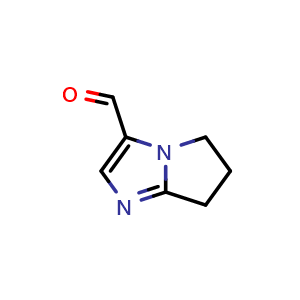 Chemical structure of 5H,6H,7H-pyrrolo[1,2-a]imidazole-3-carbaldehyde , CAS 914637-04-0, AChemBlock S73092