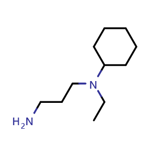 Chemical structure of N-(3-aminopropyl)-N-ethylcyclohexanamine , CAS 91336-68-4, AChemBlock S73108