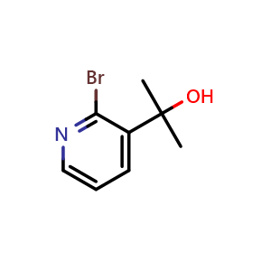 Chemical structure of 2-(2-Bromopyridin-3-yl)propan-2-ol , CAS 909532-39-4, AChemBlock S73152