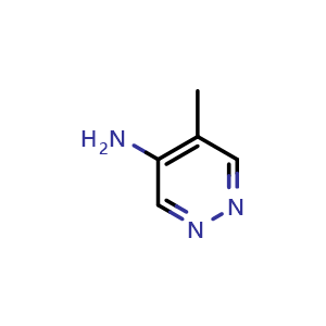 Chemical structure of 5-methylpyridazin-4-amine , CAS 90568-14-2, AChemBlock S73183